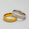 Wholesale Jewelry Stainless Steel Geometric Ring Sand Surface Vacuum Plating