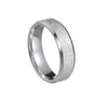 Wholesale Jewelry Stainless Steel Geometric Ring Sand Surface Vacuum Plating