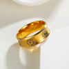 Wholesale Jewelry Stainless Steel Geometric Ring Unisex Seiko