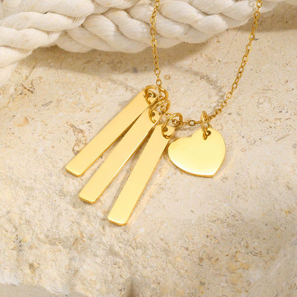 Wholesale Jewelry Stainless Steel Geometric Rose Gold Plated Long Necklace For Women
