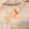 Wholesale Jewelry Stainless Steel Geometric Rose Gold Plated Long Necklace For Women
