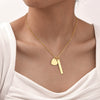 Wholesale Jewelry Stainless Steel Geometric Rose Gold Plated Long Necklace For Women