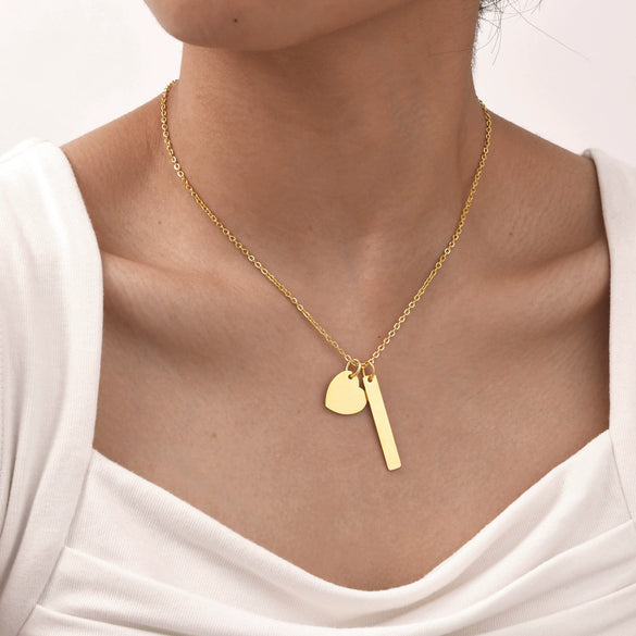 Wholesale Jewelry Stainless Steel Geometric Rose Gold Plated Long Necklace For Women