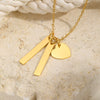 Wholesale Jewelry Stainless Steel Geometric Rose Gold Plated Long Necklace For Women