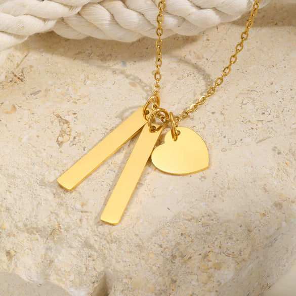 Wholesale Jewelry Stainless Steel Geometric Rose Gold Plated Long Necklace For Women
