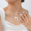 Wholesale Jewelry Stainless Steel Geometric Rose Gold Plated Long Necklace For Women