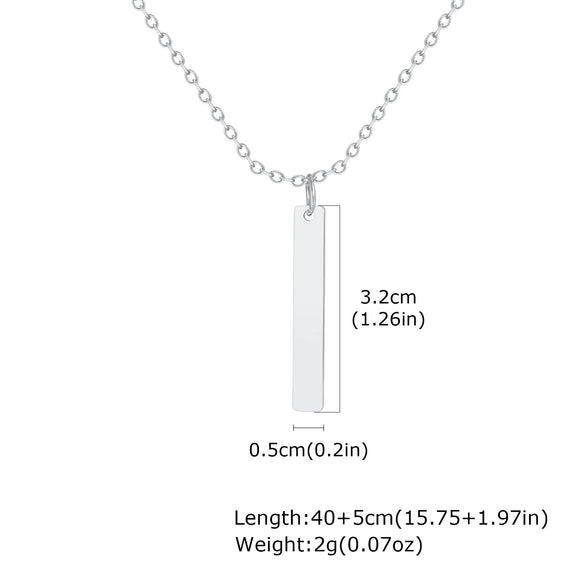 Wholesale Jewelry Stainless Steel Geometric Rose Gold Plated Long Necklace For Women
