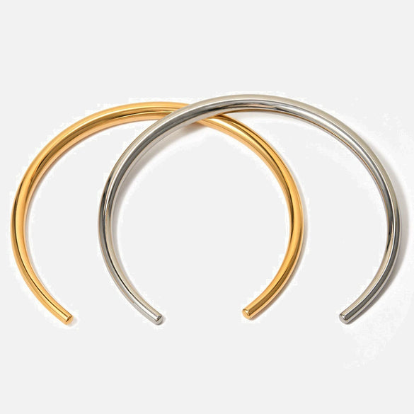Wholesale Jewelry Stainless Steel Geometric Simple Smooth Collar Trend