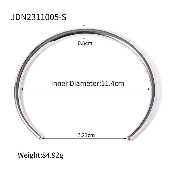 Wholesale Jewelry Stainless Steel Geometric Simple Smooth Collar Trend