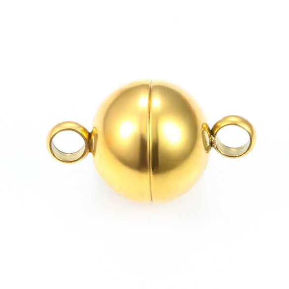Wholesale Jewelry Stainless Steel Geometric Spherical Magnet Buckle For Necklace Bracelet Eardrop