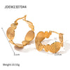Wholesale Jewelry Stainless Steel Geometric Spiral Earrings For Women Electroplated