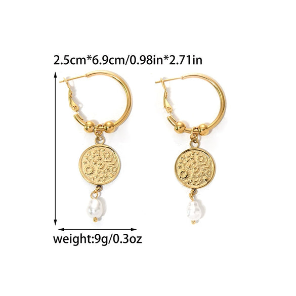 Wholesale Jewelry Stainless Steel Geometric Star Shape Electroplating Tassel Earrings For Women