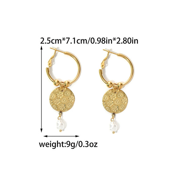 Wholesale Jewelry Stainless Steel Geometric Star Shape Electroplating Tassel Earrings For Women