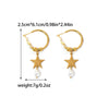Wholesale Jewelry Stainless Steel Geometric Star Shape Electroplating Tassel Earrings For Women