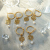 Wholesale Jewelry Stainless Steel Geometric Star Shape Electroplating Tassel Earrings For Women