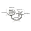 Wholesale Jewelry Stainless Steel Geometric Starfish Conch Opening Ring With Electroplating For Vacation Style