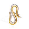 Wholesale Jewelry Stainless Steel Geometric Style Electroplating Adjustable Opening Ring For Women
