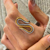 Wholesale Jewelry Stainless Steel Geometric Style Electroplating Adjustable Opening Ring For Women