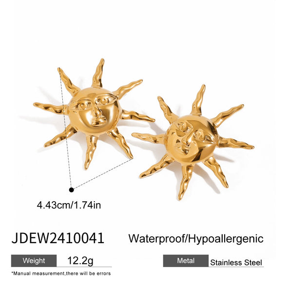 Wholesale Jewelry Stainless Steel Geometric Style Electroplating Earrings For Women