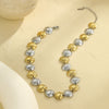 Wholesale Jewelry Stainless Steel Geometric Style Electroplating Necklace Bracelet Earrings