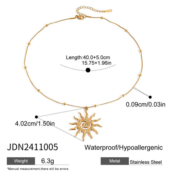 Wholesale Jewelry Stainless Steel Geometric Style Electroplating O Word Chain Necklace For Women