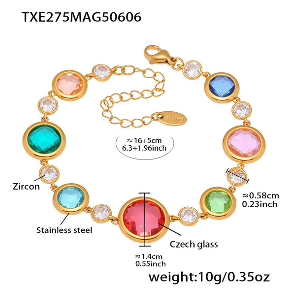 Wholesale Jewelry Stainless Steel Geometric Style Electroplating Women's Bracelet