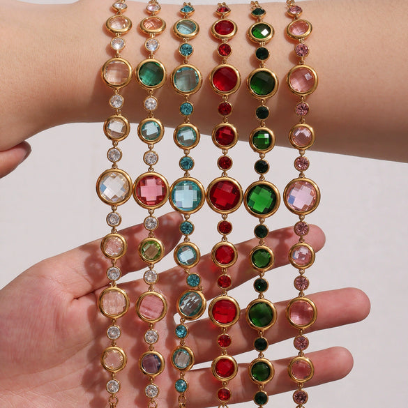 Wholesale Jewelry Stainless Steel Geometric Style Electroplating Women's Bracelet