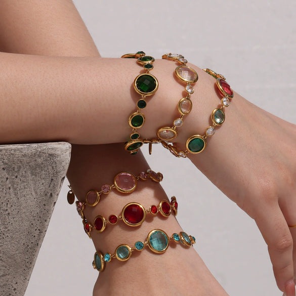 Wholesale Jewelry Stainless Steel Geometric Style Electroplating Women's Bracelet