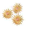 Wholesale Jewelry Stainless Steel Geometric Style Hammered Electroplated Women's Earrings And Ring