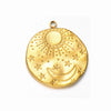 Wholesale Jewelry Stainless Steel Geometric Sunlight Moon Star Goldplated Pendant Accessories