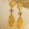 Wholesale Jewelry Stainless Steel Geometric Tassel Design Electroplated Earrings And Necklace For Women