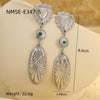 Wholesale Jewelry Stainless Steel Geometric Tassel Design Electroplated Earrings And Necklace For Women