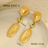 Wholesale Jewelry Stainless Steel Geometric Tassel Design Electroplated Earrings And Necklace For Women