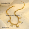 Wholesale Jewelry Stainless Steel Geometric Tassel Design Electroplated Earrings And Necklace For Women