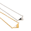 Wholesale Jewelry Stainless Steel Geometric Triangle Necklace With Electroplating Design For Women
