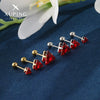 Wholesale Jewelry Stainless Steel Geometric Triangle Stud Earrings Electroplated