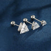 Wholesale Jewelry Stainless Steel Geometric Triangle Stud Earrings Electroplated