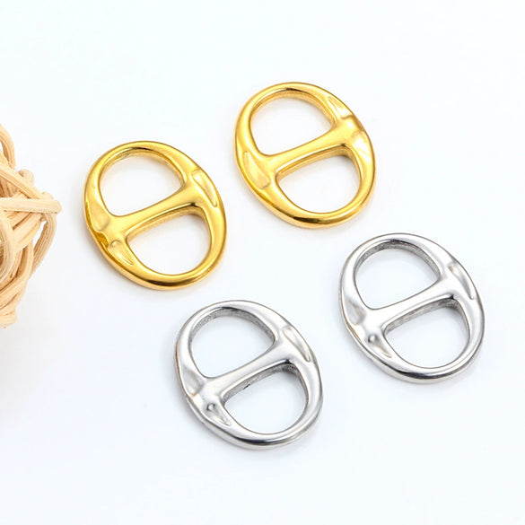 Wholesale Jewelry Stainless Steel Geometric Vacuum Color Retaining Electroplated Diy Buckle Bracelet Necklace Accessories