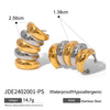 Wholesale Jewelry Stainless Steel Geometric Vacuum Plated Earrings For Women