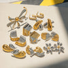 Wholesale Jewelry Stainless Steel Geometric Vacuum Plated Earrings For Women