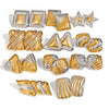 Wholesale Jewelry Stainless Steel Geometric Vacuum Plated Twocolor Gold And Silver Earrings