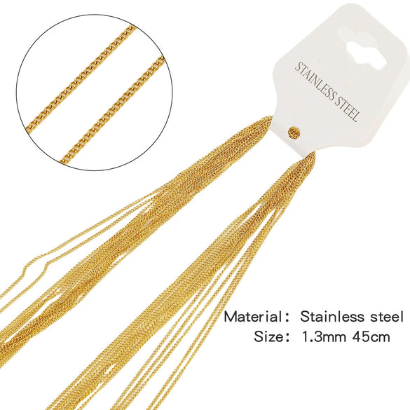 Wholesale Jewelry Stainless Steel Geometric Wave O Word Chain Electroplating Unisex Diy Handmade Decoration Materials