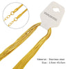 Wholesale Jewelry Stainless Steel Geometric Wave O Word Chain Electroplating Unisex Diy Handmade Decoration Materials