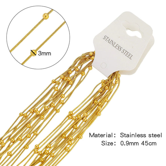 Wholesale Jewelry Stainless Steel Geometric Wave O Word Chain Electroplating Unisex Diy Handmade Decoration Materials