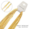 Wholesale Jewelry Stainless Steel Geometric Wave O Word Chain Electroplating Unisex Diy Handmade Decoration Materials