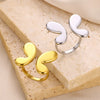 Wholesale Jewelry Stainless Steel Glossy Butterfly Open Ring Electroplated For Women