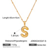 Wholesale Jewelry Stainless Steel Glossy Letter Pendant Necklace Electroplated