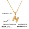 Wholesale Jewelry Stainless Steel Glossy Letter Pendant Necklace Electroplated