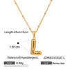 Wholesale Jewelry Stainless Steel Glossy Letter Pendant Necklace Electroplated