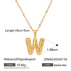 Wholesale Jewelry Stainless Steel Glossy Letter Pendant Necklace Electroplated